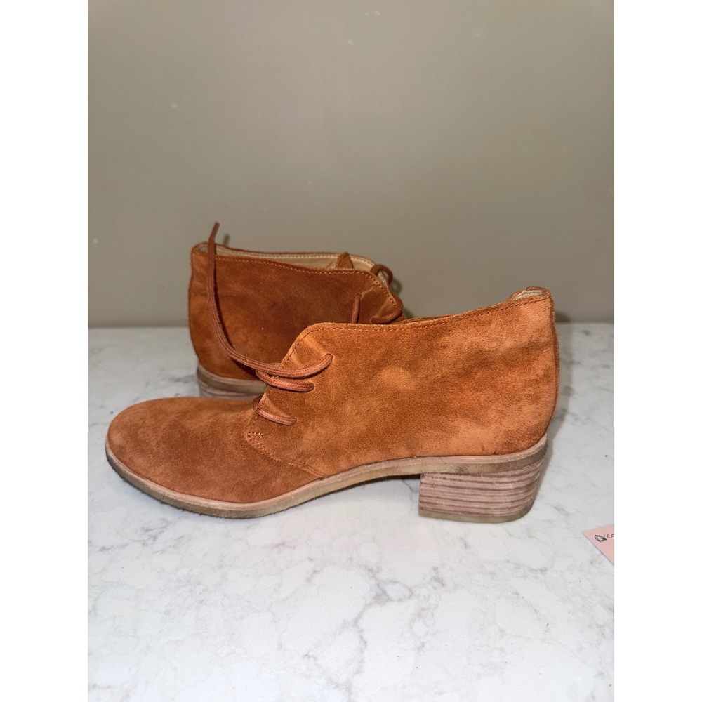 Clarks Originals Womens Rust Brown Suede Lace Up Desert Boots Block Heel Size 9 - Picture 7 of 7